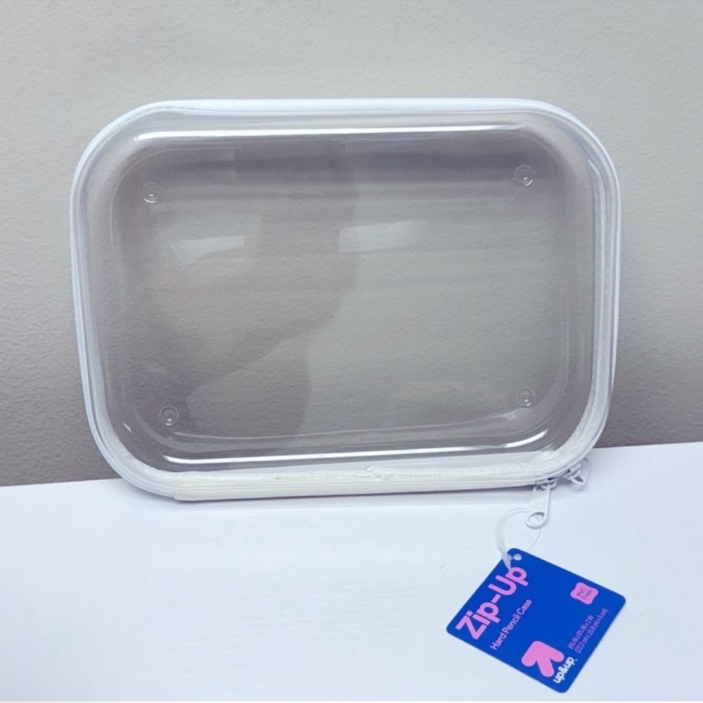 Target Up&Up Hard Sided Zipper Pencil Case Clear Box Container Storage Organizer